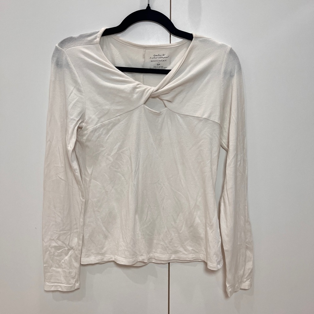 Elegant Cream Long Sleeve Top